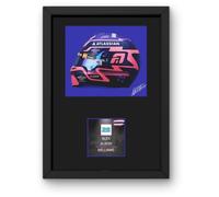 Lap Legends Alex Albon 2025 Framed Display Gift with Reproduced Digital Signature (Blue)