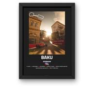 Lap Legends Baku F1 Track Framed Display Gift