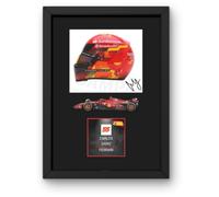 Lap Legends Carlos Sainz 2024 Framed Display Gift with Reproduced Digital Signature (Red, Multicolour)