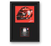 Lap Legends Esteban Ocon 2025 Framed Display Gift with Reproduced Digital Signature (Red)