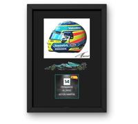 Lap Legends Fernando Alonso 2025 Framed Display Gift with Reproduced Digital Signature (Car)