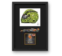 Lap Legends Lando Norris Framed Display Gift with Reproduced Digital Signature (2025 Car)
