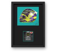 Lap Legends Lewis Hamilton 2024 Framed Display Gift with Reproduced Digital Signature (Black Green)