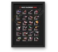 Lap Legends Original 2026 Race Schedule Print in A4 Black Frame- Perfect For F1 Fans (Black)