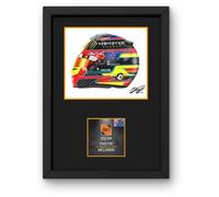 Lap Legends Oscar Piastri 2025 Framed Display Gift with Reproduced Digital Signature (Black White)