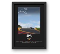 Lap Legends Spa F1 Track Framed Display Gift