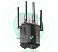 LAP POW WiFi Extender Booster, 1200Mbps WiFi Booster, 4 Antennas WiFi Extender 5GHz & 2.4GHz Dual Band WiFi Repeater for Office&Home, Ethernet Port Wi-Fi Repeater, Easy Setup