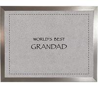 Lap Tray: Bean Bag Padded Cushion Eating Table (World’s Best Grandad Faux 4 Silver)