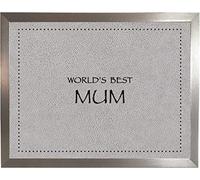 Lap Tray: Bean Bag Padded Cushion Eating Table (World’s Best Mum Faux 4 Silver)