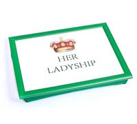 Lap Tray Serving Bean Bag TV Bed Soft Cushion Padded His Lordship & Her Ladyship (HER Ladyship)