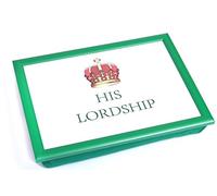 Lap Tray Serving Bean Bag TV Bed Soft Cushion Padded His Lordship & Her Ladyship (HIS Lordship)