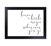 Lap Tray with Bean Bag Cushion, A Little Magic Typography Quote | Handmade in the UK, Raised Wooden Edge, Padded Cushion, Heat-Resistant Wipe-Clean Surface, for Meals, Laptops and Crafts