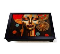 Lap Tray with Bean Bag Cushion, African Woman Dadaism Art
