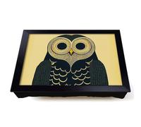 Lap Tray with Bean Bag Cushion, Antique Owl Art