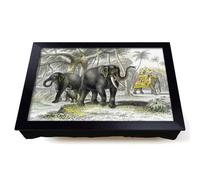 Lap Tray with Bean Bag Cushion, Asian Elephants by Oliver Goldsmith