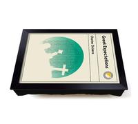 Lap Tray with Bean Bag Cushion, Book Cover Great Expectations Charles