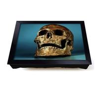Lap Tray with Bean Bag Cushion, Bronze Skull