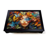 Lap Tray with Bean Bag Cushion, Butterfly Expressionism Art