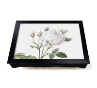 Lap Tray with Bean Bag Cushion, Cabbage Rose In Pale Pink by Pierre Joseph