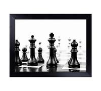 Lap Tray with Bean Bag Cushion, Chess Board Game Pieces.