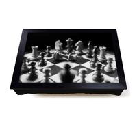 Lap Tray with Bean Bag Cushion, Chess Checkmate Art