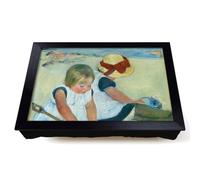 Lap Tray with Bean Bag Cushion, Children Playing On The Beach