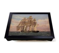 Lap Tray with Bean Bag Cushion, Christoffer Wilhelm Eckersberg Sailing Ship
