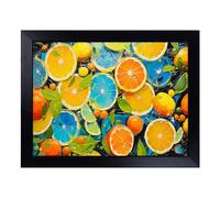 Lap Tray with Bean Bag Cushion, Citrus Fruits Abstract
