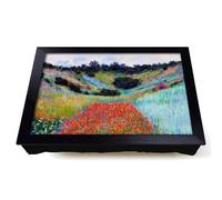 Lap Tray with Bean Bag Cushion, Claude Monet Poppy Field In A Valley