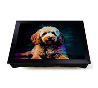 Lap Tray with Bean Bag Cushion, Cockapoo Glitch Art