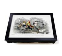 Lap Tray with Bean Bag Cushion, Cocks & Hens by Oliver Goldsmith