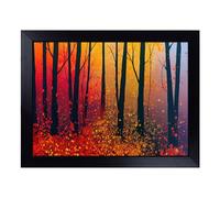 Lap Tray with Bean Bag Cushion, Colourful Autumn Forest Abstract