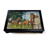 Lap Tray with Bean Bag Cushion, Edmund C. Tarbell Horses