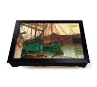 Lap Tray with Bean Bag Cushion, Egon Schiele Boats In Port