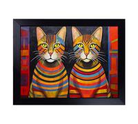 Lap Tray with Bean Bag Cushion, Egyptian Cat Art Deco