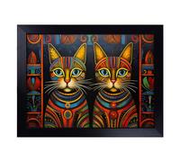 Lap Tray with Bean Bag Cushion, Egyptian Cat Hard Edge
