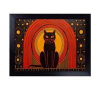 Lap Tray with Bean Bag Cushion, Egyptian Cat Minimalism