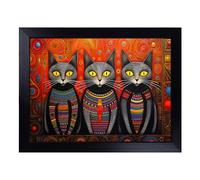 Lap Tray with Bean Bag Cushion, Egyptian Cat Orphism