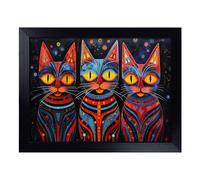 Lap Tray with Bean Bag Cushion, Egyptian Cat Watercolour
