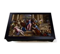 Lap Tray with Bean Bag Cushion, El Greco Christ Driving The Money Changers
