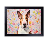 Lap Tray with Bean Bag Cushion, English Bull Terrier Bubbles
