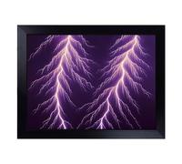 Lap Tray with Bean Bag Cushion, Enticing Lightning Bolts