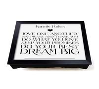 Lap Tray with Bean Bag Cushion, Family Rules V2