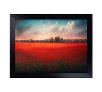 Lap Tray with Bean Bag Cushion, Fascinating Poppy Field Flowers