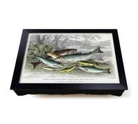 Lap Tray with Bean Bag Cushion, Fished Salmon & Trout by Oliver Goldsmith