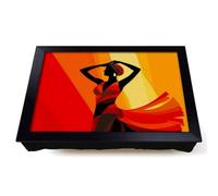 Lap Tray with Bean Bag Cushion, Flamenco Dancer Art Deco Art