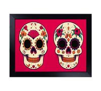 Lap Tray with Bean Bag Cushion, Floral Sugar Skulls