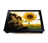 Lap Tray with Bean Bag Cushion, Flower The Yellow Sunflower Art