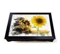 Lap Tray with Bean Bag Cushion, Flower The Yellow Sunflower V3