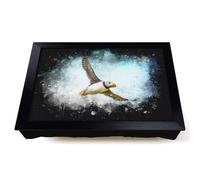 Lap Tray with Bean Bag Cushion, Flying Atlantic Puffin Bird